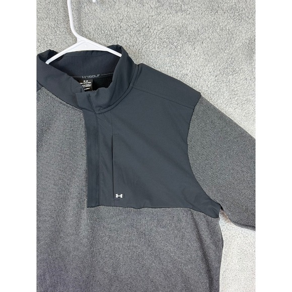 Under armour 1/4 Zip Pullover Sweater Mens 2XL Golf Storm Gray‎ Rugby